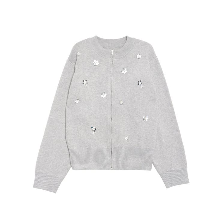 フロントジップビジューニットカーディガン | CALNAMUR | 詳細画像32 