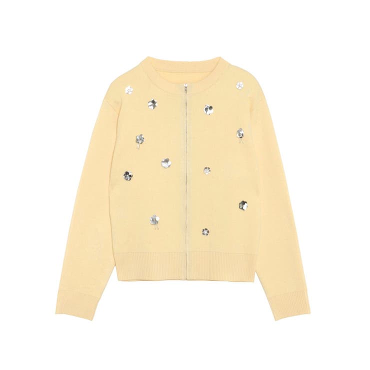 フロントジップビジューニットカーディガン | CALNAMUR | 詳細画像33 