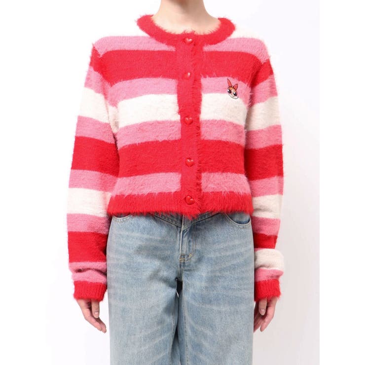 【パワーパフ ガールズ】カラーボーダーニットカーデ | CALNAMUR | 詳細画像3 