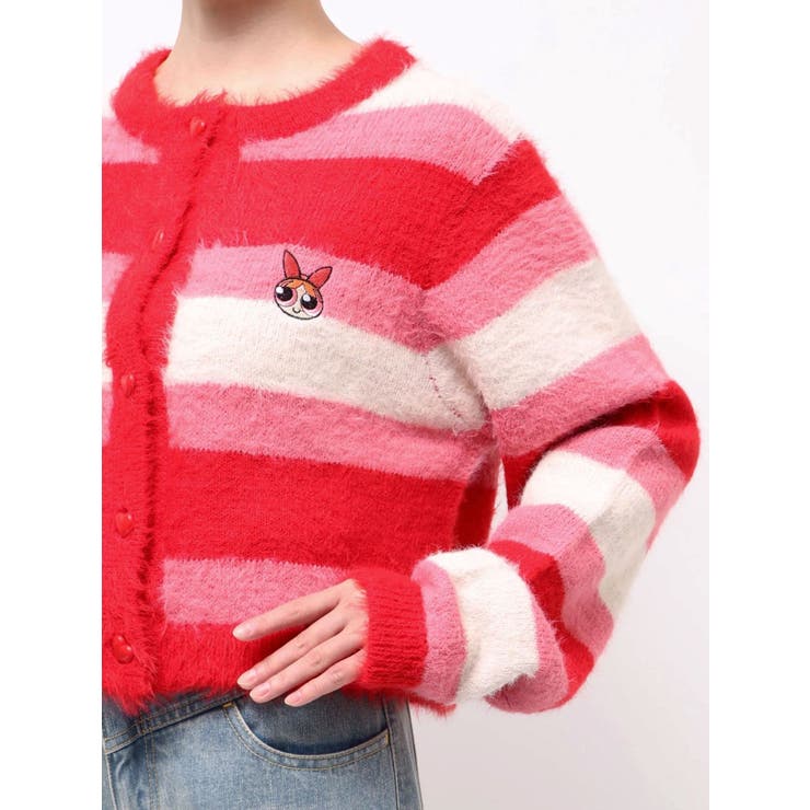 【パワーパフ ガールズ】カラーボーダーニットカーデ | CALNAMUR | 詳細画像7 