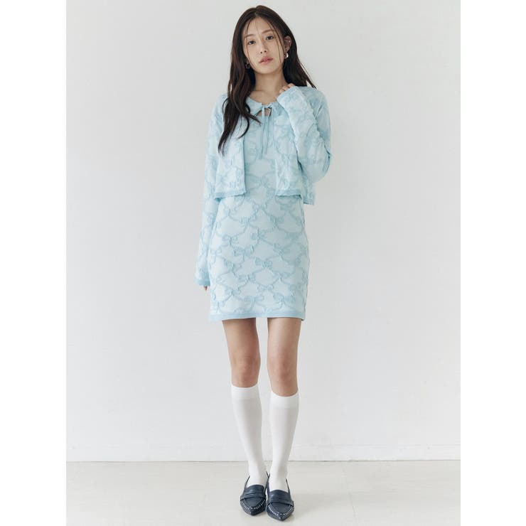 リボンジャガードカーディガン | CALNAMUR | 詳細画像11 