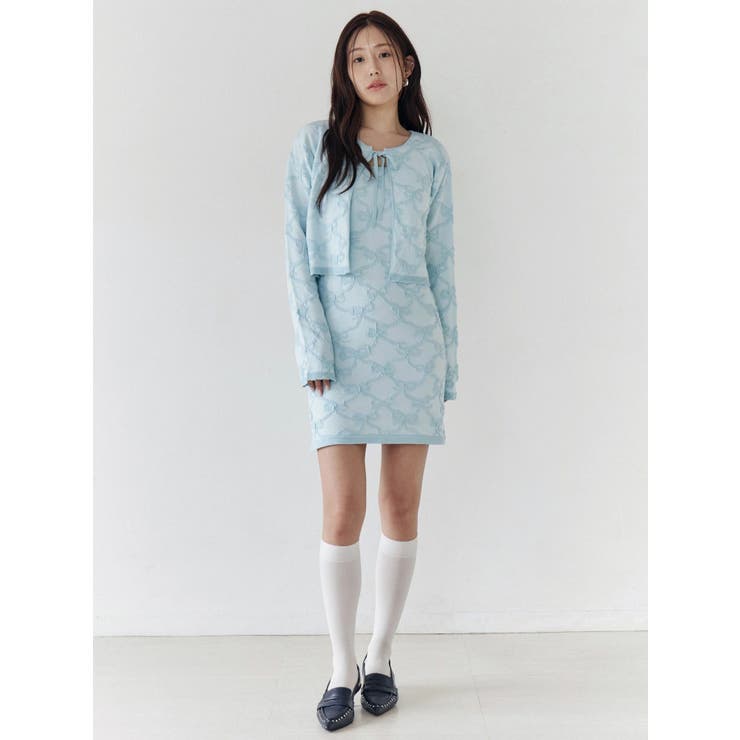 リボンジャガードカーディガン | CALNAMUR | 詳細画像13 