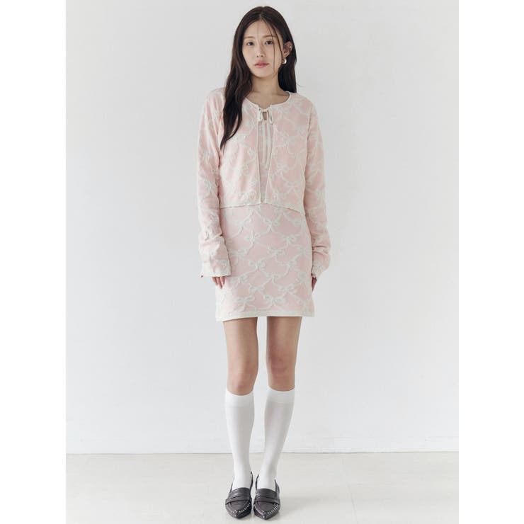 リボンジャガードカーディガン | CALNAMUR | 詳細画像16 