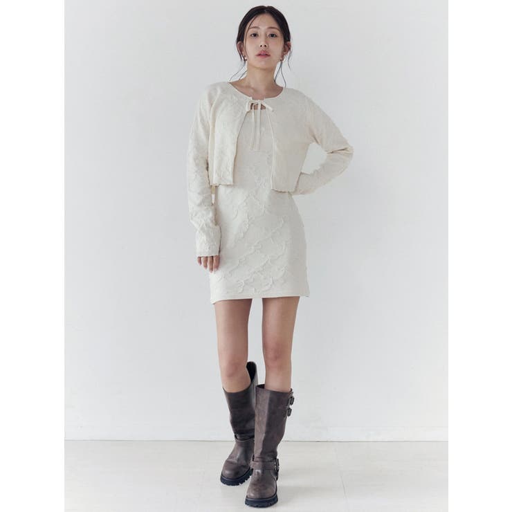 リボンジャガードカーディガン | CALNAMUR | 詳細画像17 