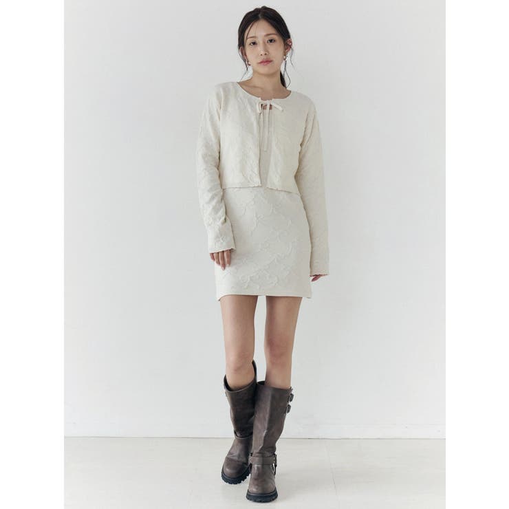 リボンジャガードカーディガン | CALNAMUR | 詳細画像19 