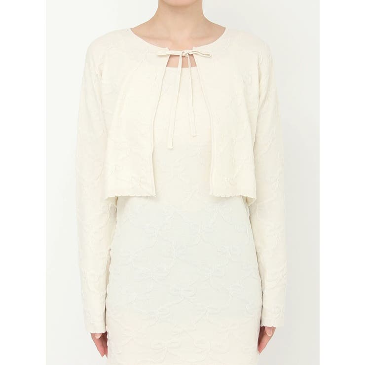 リボンジャガードカーディガン | CALNAMUR | 詳細画像25 