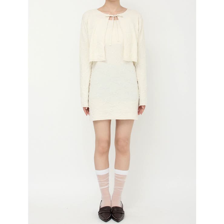 リボンジャガードカーディガン | CALNAMUR | 詳細画像33 