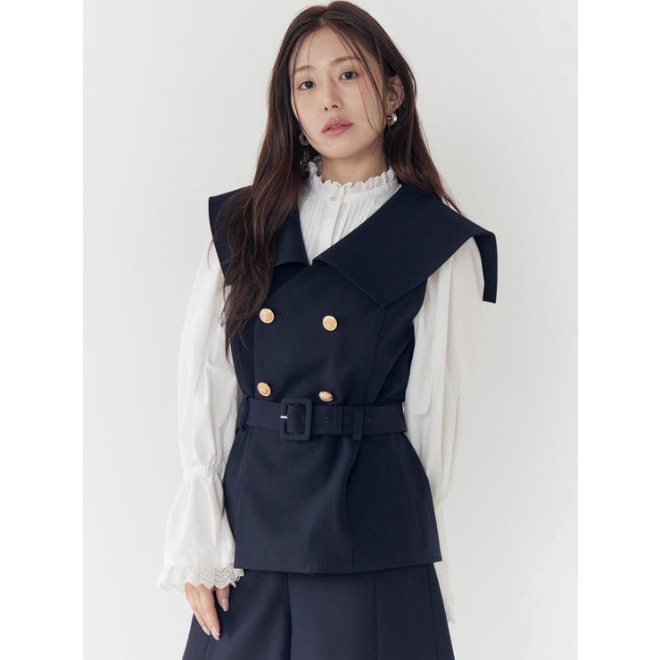 ダブルブレストビッグカラージレ | CALNAMUR | 詳細画像3 