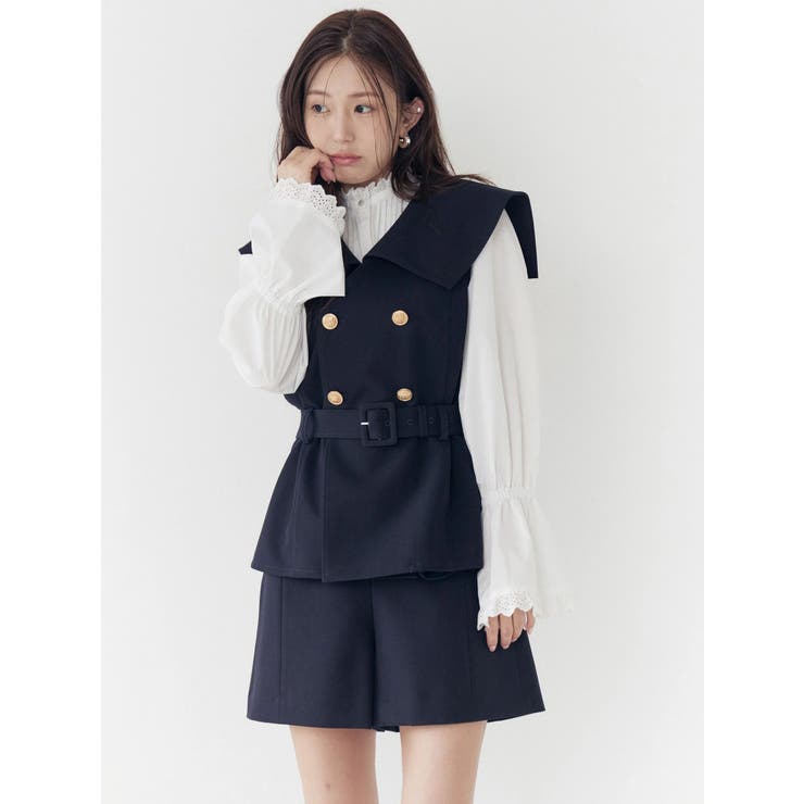 ダブルブレストビッグカラージレ | CALNAMUR | 詳細画像7 