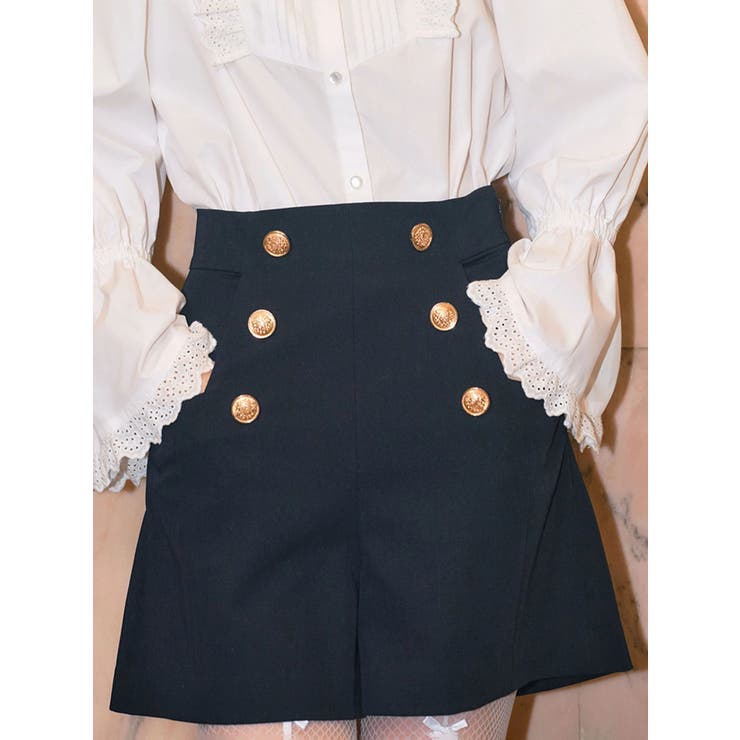 ネイビー | セーラーボタンショートパンツ | CALNAMUR