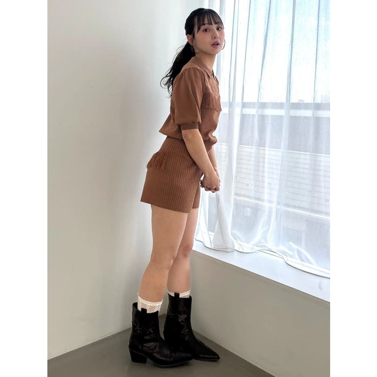 バックフリンジニットパンツ | CALNAMUR | 詳細画像35 
