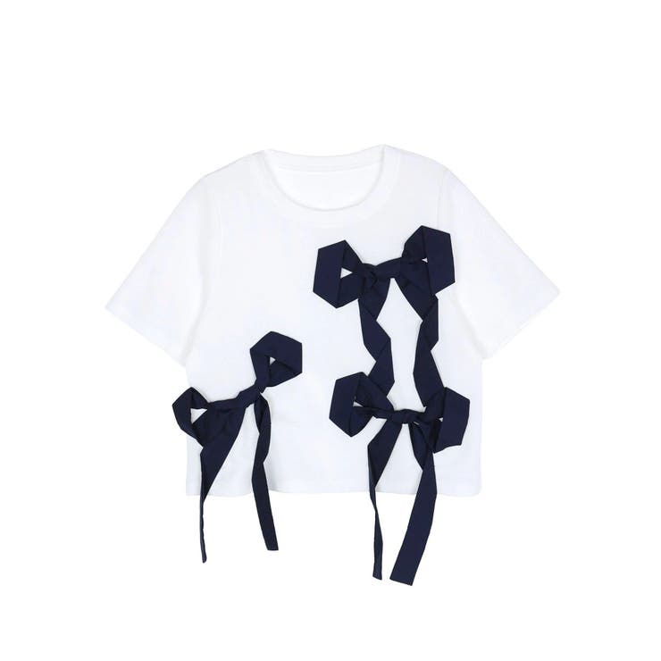 バイカラー3ＤリボンＴシャツ | CALNAMUR | 詳細画像33 