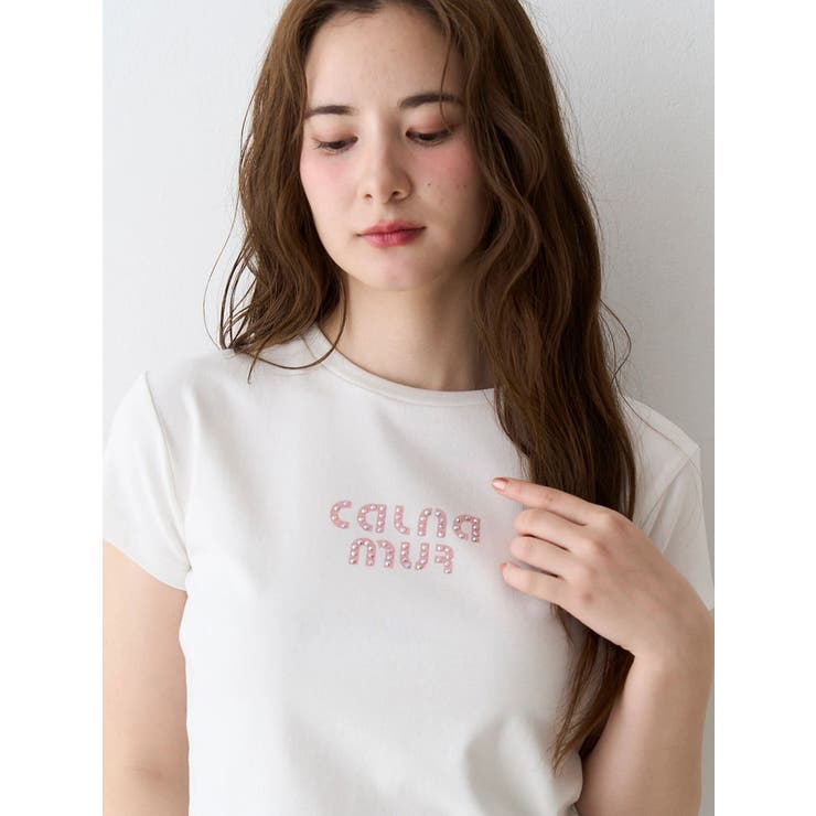 ビジューロゴコンパクトTシャツ | CALNAMUR | 詳細画像11 