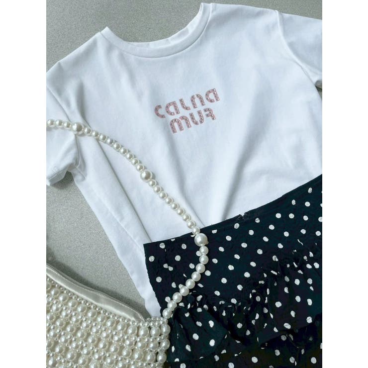 ビジューロゴコンパクトTシャツ | CALNAMUR | 詳細画像4 