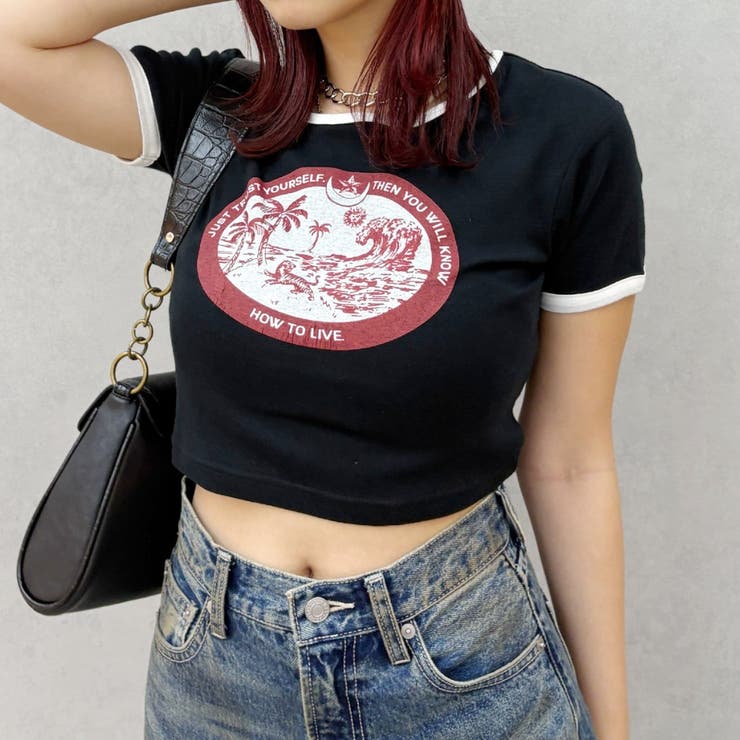 リンガーグラフィックショートTシャツ | EVRIS | 詳細画像1 