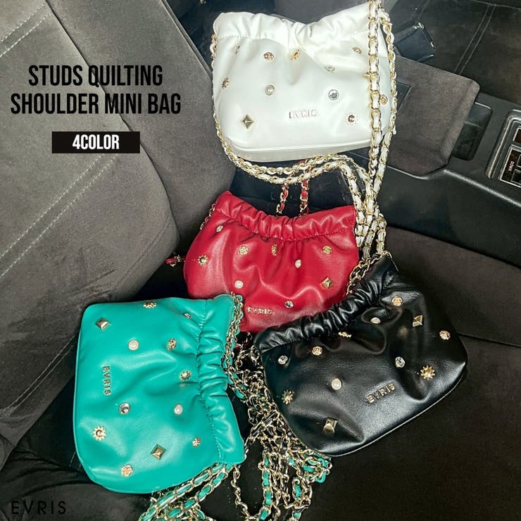 スタッズキルティングチェーンショルダーミニBAG | EVRIS | 詳細画像1 