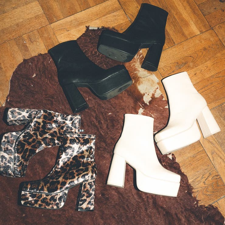 レザーライクチャンキーブーツ | EVRIS | 詳細画像1 