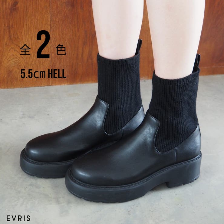 リブソックスミドルブーツ | EVRIS | 詳細画像1 