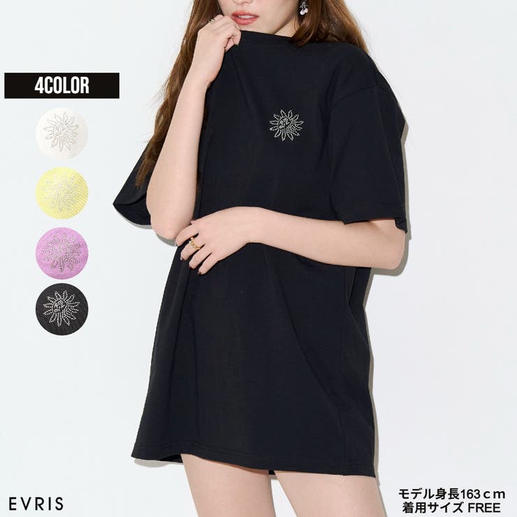 ラインストーングラフィック BIG Tシャツ | EVRIS | 詳細画像1 