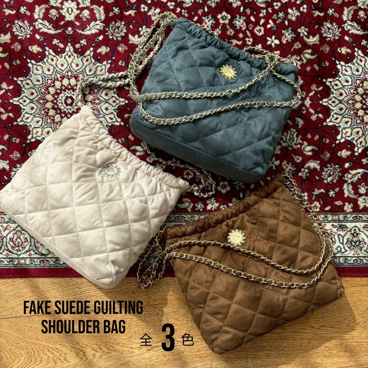 フェイクスウェードキルティングショルダーBAG | EVRIS | 詳細画像1 