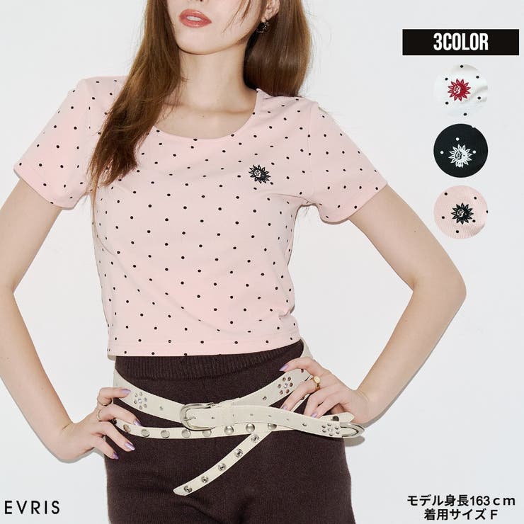 ドットSUNNYショートTシャツ | EVRIS | 詳細画像1 