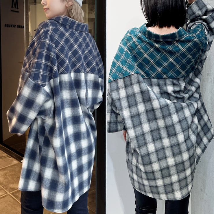 CHECK MIX BIG SHIRT[品番：MKSW0051782]｜GYDA（ジェイダ）の