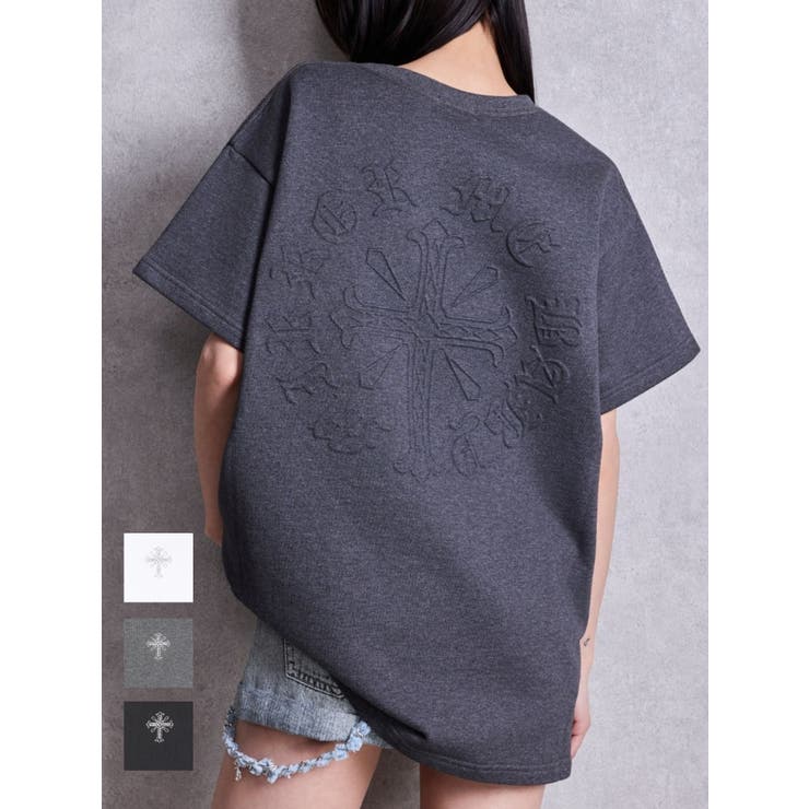 sacred edge cross emboss BIG Tシャツ | GYDA | 詳細画像1 