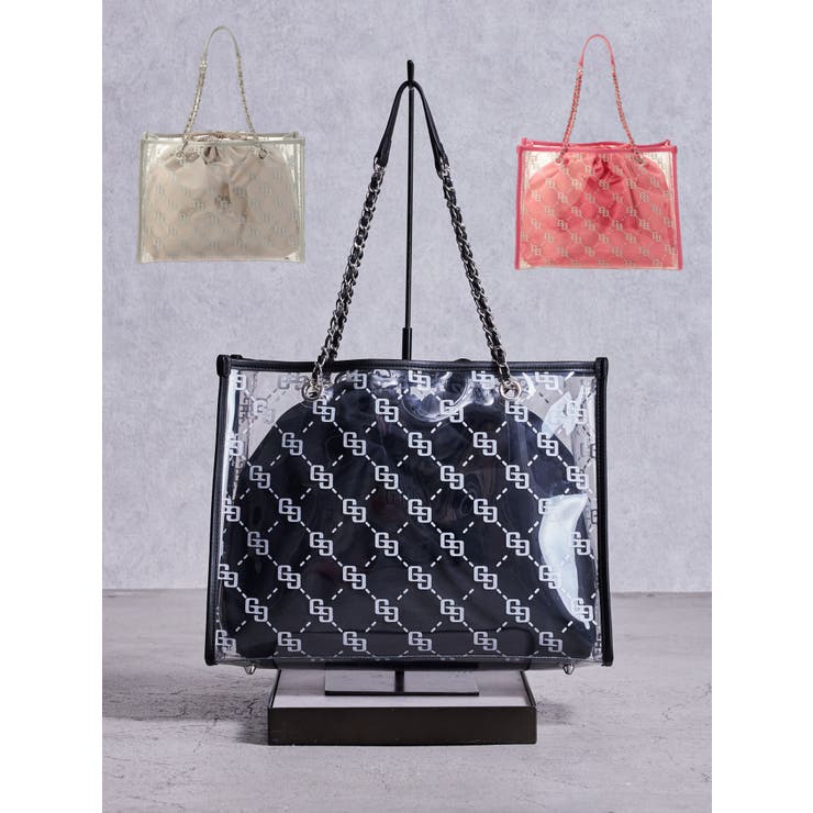 『巾着付き♥』GG glitter print clearトートBAG | GYDA | 詳細画像1 