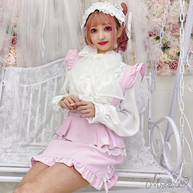たしろ屋 ♡プリメロ レースアップペプラムジャンスカ ピンク♡ - 通販