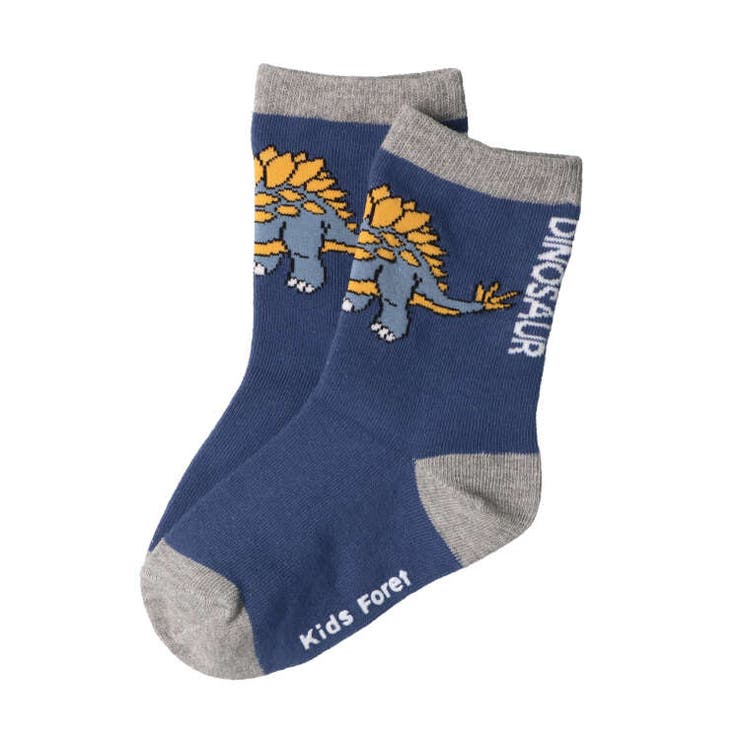 【子供服】KidsForet(キッズフォーレ)恐竜クルーソックス・靴下11cm～20cmB13304