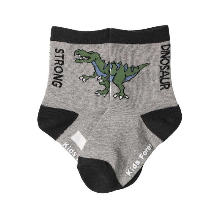 【子供服】KidsForet(キッズフォーレ)恐竜クルーソックス・靴下11cm～20cmB13304