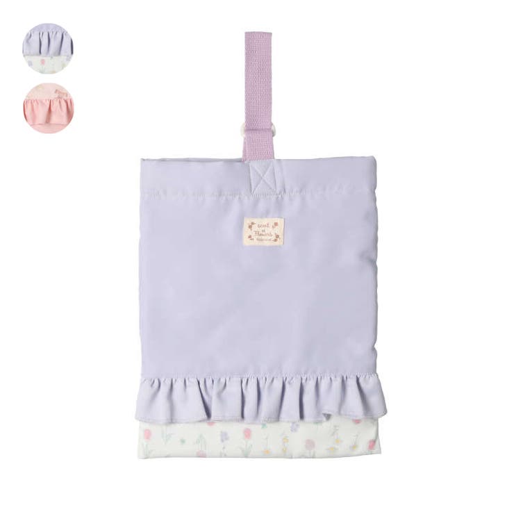 花・くま柄シューズケース・シューズバック・靴入れ  B13618 | こどもの森e-shop | 詳細画像1 