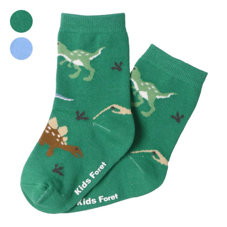 恐竜柄クルーソックス・靴下 | こどもの森e-shop | 詳細画像1 