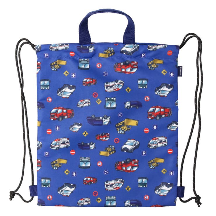 子供服KidsForet(キッズフォーレ)恐竜・働く車総柄ナップザック・リュックB1560