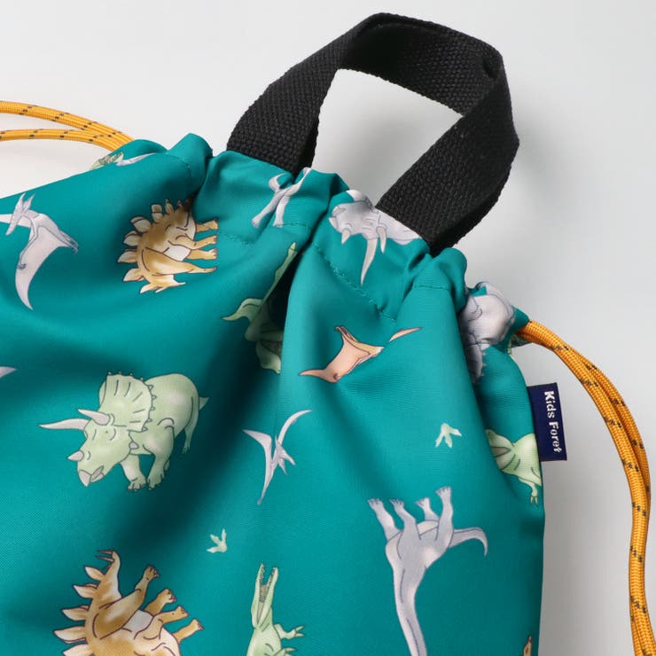 子供服KidsForet(キッズフォーレ)恐竜・働く車総柄ナップザック・リュックB1560