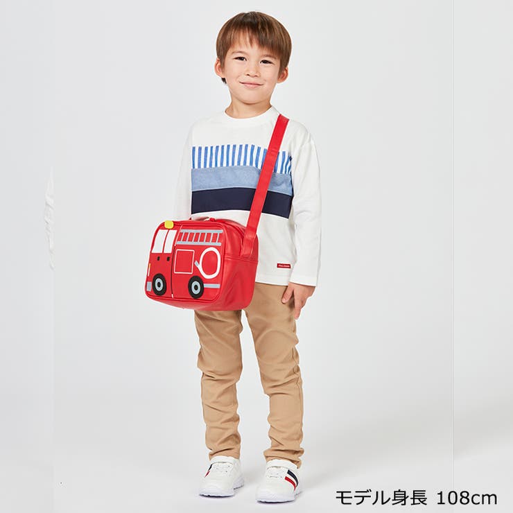 S大82.働く車/消防車/パトカー/救急車 通園バッグ 幼稚園カバン