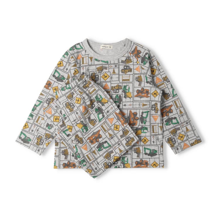働く車・恐竜柄長袖パジャマ | こどもの森e-shop | 詳細画像2 
