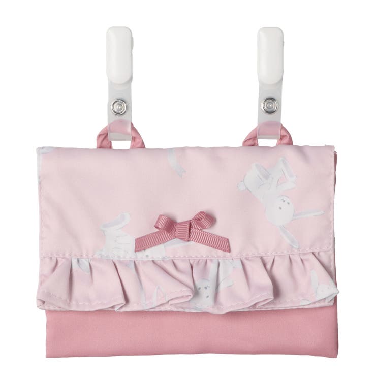 子供服KidsForet(キッズフォーレ)お花・うさぎ総柄移動ポケットB2562