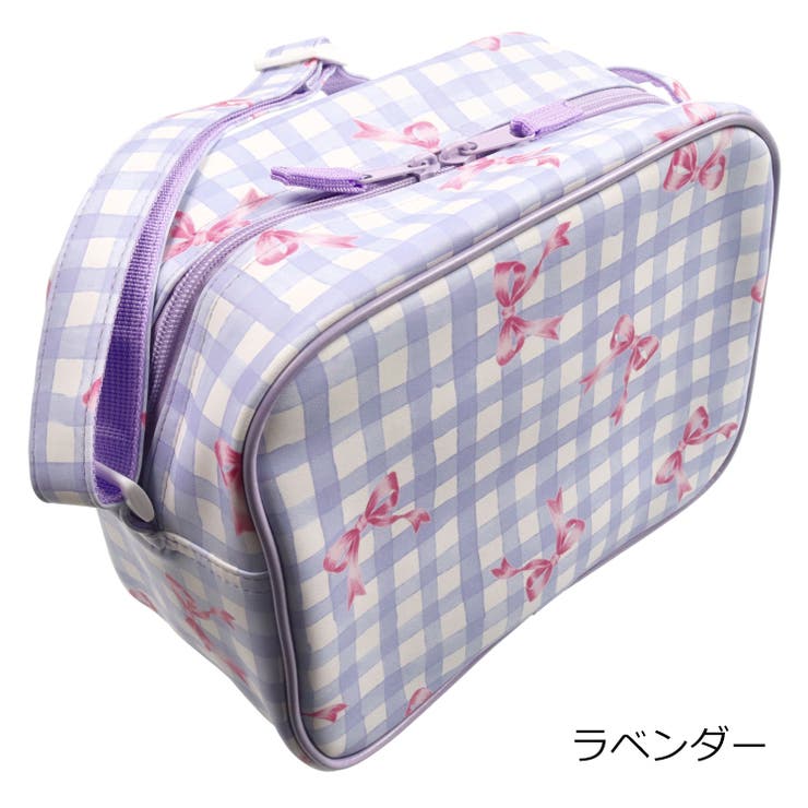 ラベンダー | リボン総柄通園バッグ | こどもの森e-shop