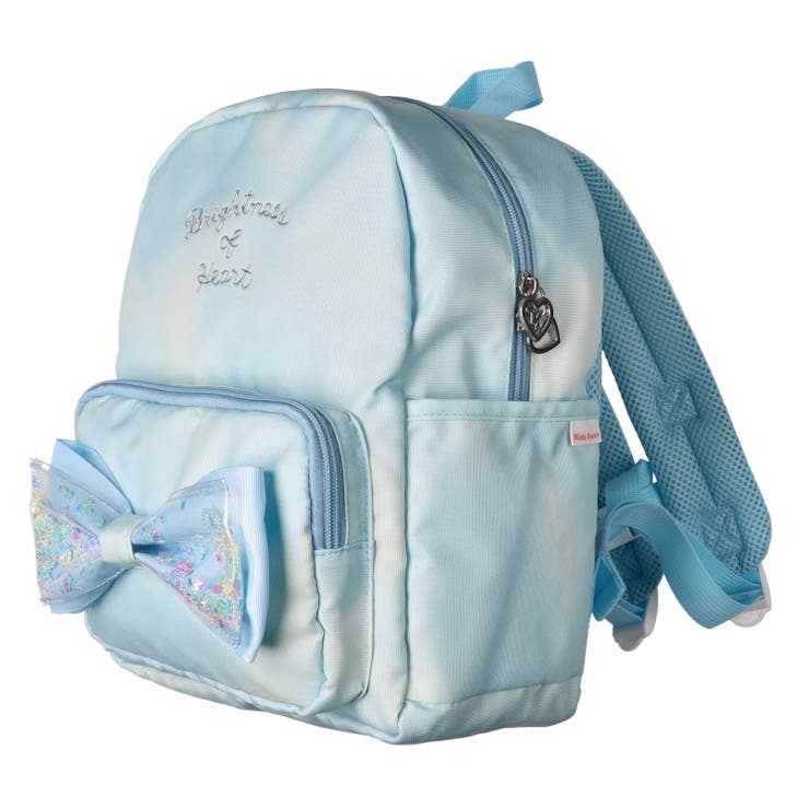 ブルー | スパンコールリボン付撥水加工リュック | こどもの森e-shop