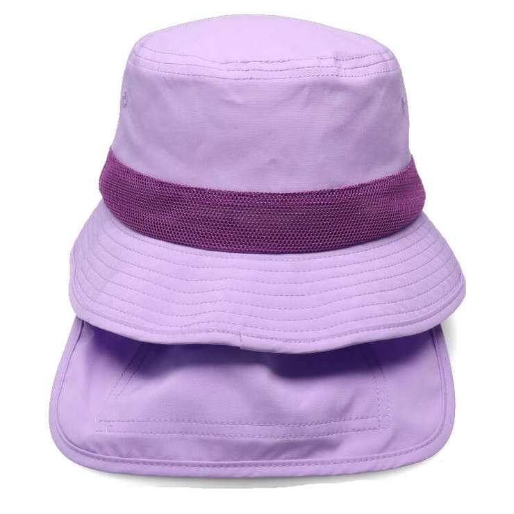【子供服】KidsForet(キッズフォーレ)日よけ付メッシュ切替無地撥水ハット・帽子50cm～56cmB31411