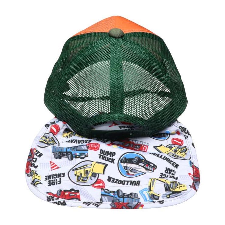 【子供服】KidsForet(キッズフォーレ)恐竜・働く車日よけ付メッシュキャップ・帽子52cm～56cmB33400
