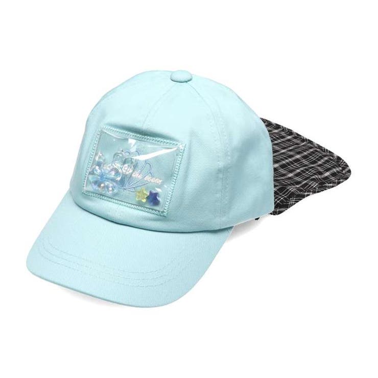【子供服】KidsForet(キッズフォーレ)モチーフ入り日よけ付ツイルキャップ・帽子52cm～56cmB33403