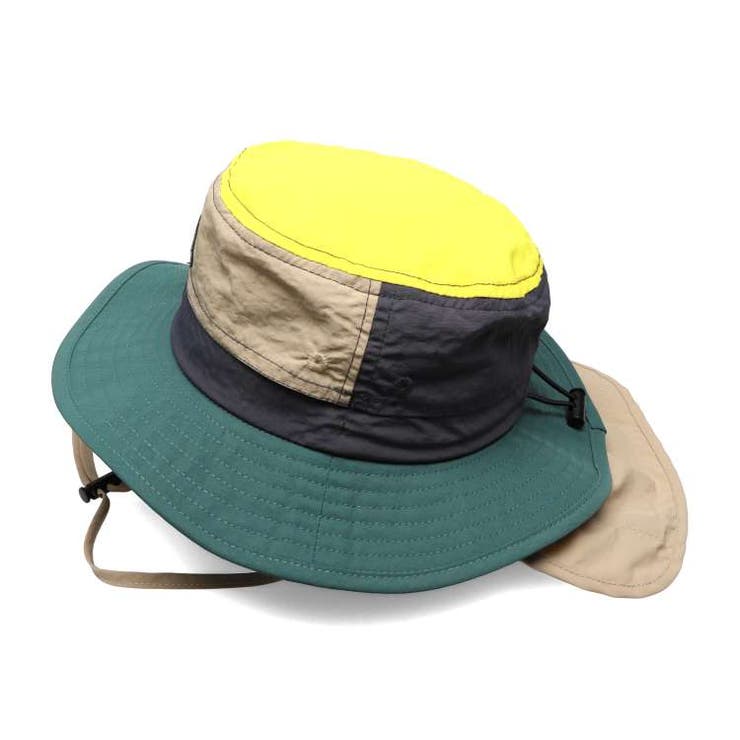 【子供服】KidsForet(キッズフォーレ)配色切替日よけ付撥水ハット・帽子50cm～56cmB33406
