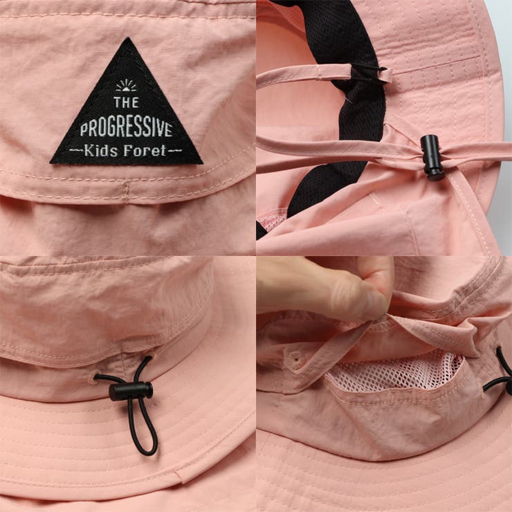 【子供服】KidsForet(キッズフォーレ)無地日よけ付撥水ハット・帽子50cm～56cmB33411