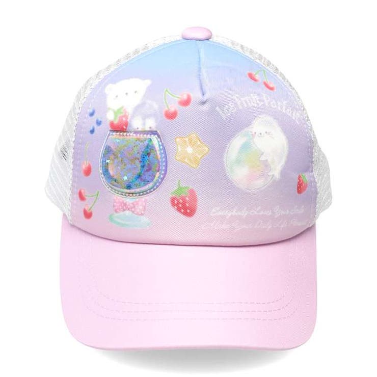 【子供服】KidsForet(キッズフォーレ)日よけ付スパンコールメッシュキャップ・帽子52cm～56cmB33415