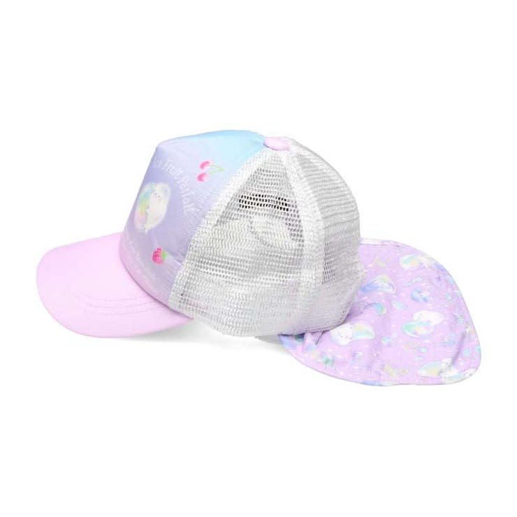 【子供服】KidsForet(キッズフォーレ)日よけ付スパンコールメッシュキャップ・帽子52cm～56cmB33415