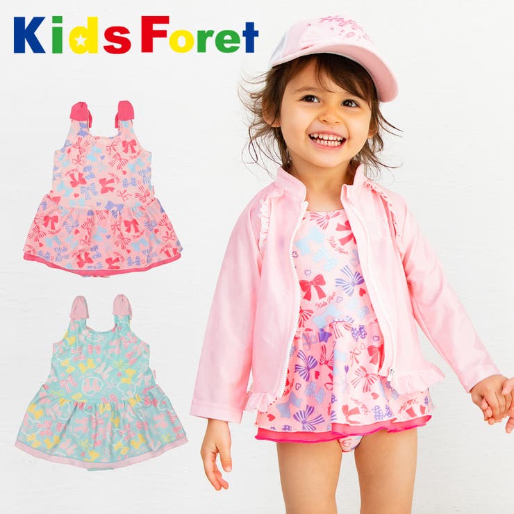 Kids Foret リボン柄ワンピース水着 品番 Mtik こども の森e Shop コドモノモリイーショップ のキッズファッション通販 Shoplist ショップリスト