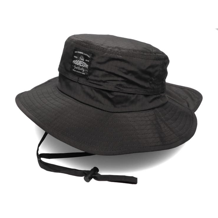 ブラック | 無地ナイロン撥水ハット・帽子 | こどもの森e-shop