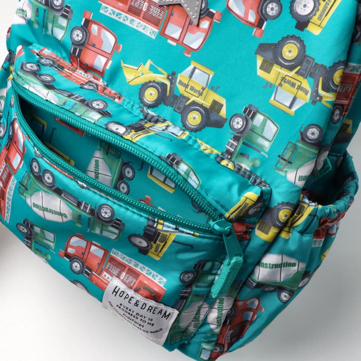 さくらんぼ・働く車総柄撥水加工リュック | こどもの森e-shop | 詳細画像10 